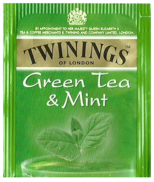 Чай зеленый Twinings Green tea & Mint ароматизированный в пакетиках (фото modal 2)