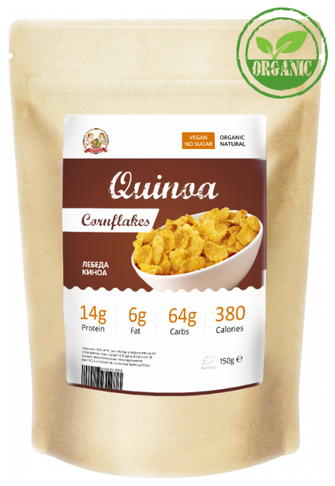 Готовый завтрак UFEELGOOD Quinoa cornflakes хлопья, дой-пак (фото modal 1)