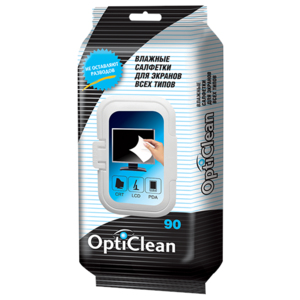 Opti Clean для экранов всех типов влажные салфетки 90 шт. (фото modal nav 1)