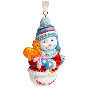 Елочная игрушка Феникс Present Снеговик с конфетой (77794) (фото modal nav 1)