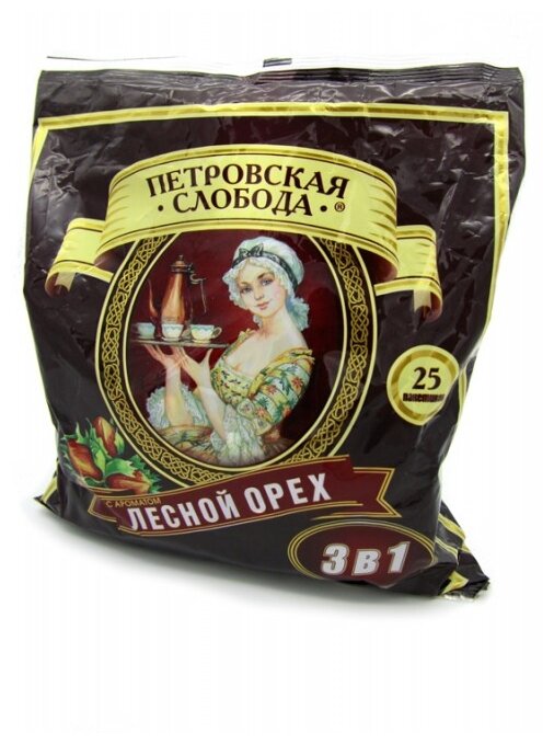 Растворимый кофе Петровская слобода 3 в 1 Лесной орех, в пакетиках (фото modal 2)
