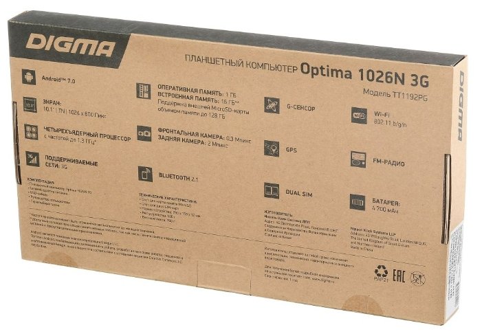 Планшет Digma Optima 1026N 3G (фото modal 12)