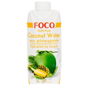 Вода кокосовая FOCO с соком ананаса (фото modal nav 1)