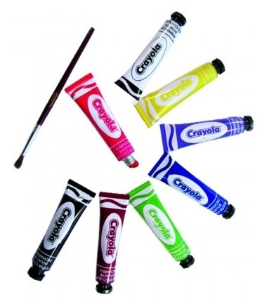 Crayola Темперные краски 8 цветов х 12 мл, с палитрой (7407) (фото modal 2)