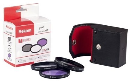 Набор светофильтров Rekam Starter Kit UV+CPL+FLD 58 мм (фото modal 5)