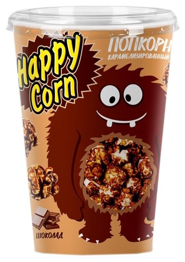 Попкорн Happy Corn Шоколад готовый, 85 г (фото modal 1)