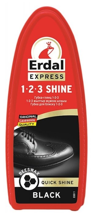 Erdal Губка-глянц 1-2-3 черный (фото modal 1)