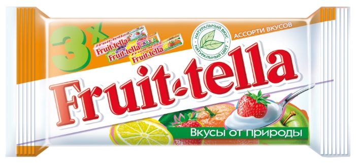 Жевательные конфеты Fruit-tella Вкусы от природы ассорти 3 шт. (фото modal 1)