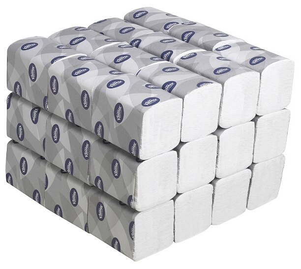 Туалетная бумага Kleenex Ultra 8408 двухслойная белая с логотипом в пачках (фото modal 3)