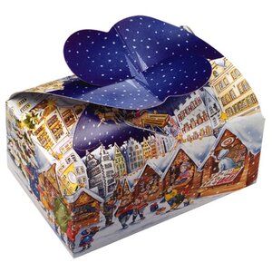 Штоллен Oebel Рождественский рынок с марципановой начинкой в подарочной коробочке 200 г (фото modal nav 1)