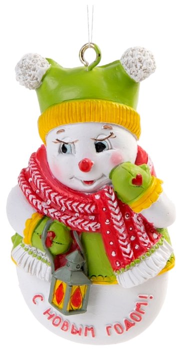 Елочная игрушка Феникс Present Снеговик в шапочке (77792) (фото modal 1)