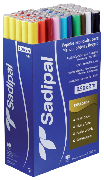 Цветная бумага тишью в рулоне Sadipal, 50х200 см, 50 л., 10 цв. (фото modal 1)