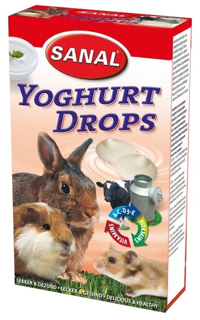 Лакомство для кроликов, грызунов Sanal Yoghurt Drops (фото modal 1)