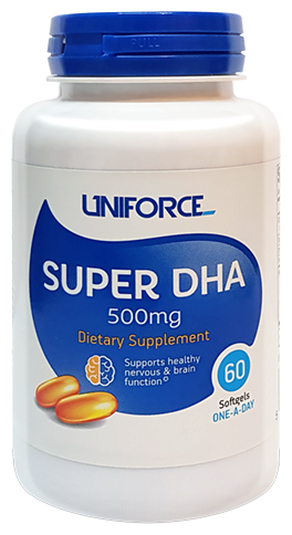 Омега жирные кислоты Uniforce Super DHA 500 мг (60 капсул) (фото modal 1)