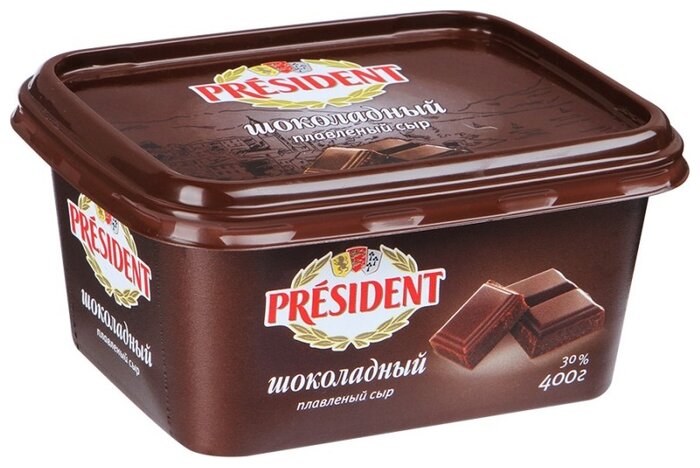 Сыр President плавленый шоколадный 30% (фото modal 1)