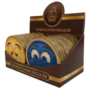 Фигурный шоколад КОРТЕС Шоколадные медали Мэйлики с любовью, коробка (фото modal nav 1)