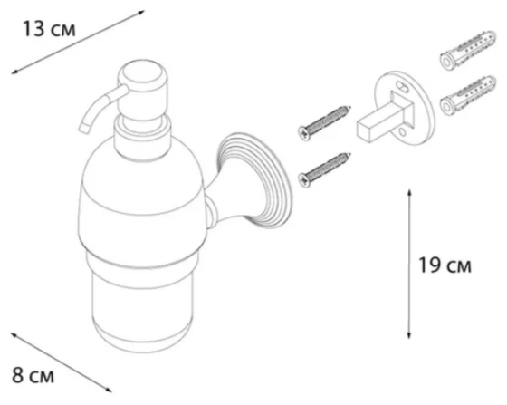 Дозатор для жидкого мыла Fixsen Luksor FX-71612B (фото modal 4)