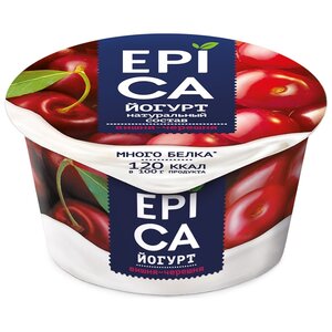 Йогурт EPICA натуральный с вишней и черешней 4.8%, 130 г (фото modal nav 1)