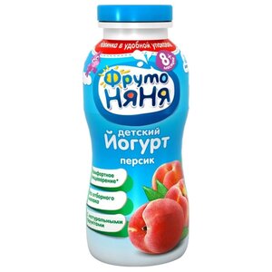 Йогурт питьевой ФрутоНяня с инулином персик (с 8-ми месяцев) 2.5%, 0.2 л (фото modal nav 1)