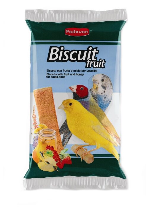 Лакомство для птиц Padovan Biscuit Fruit с фруктами и яйцом (фото modal 1)