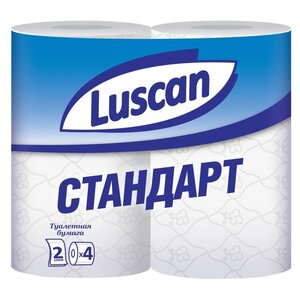 Туалетная бумага Luscan Standart белая двухслойная (фото modal nav 3)