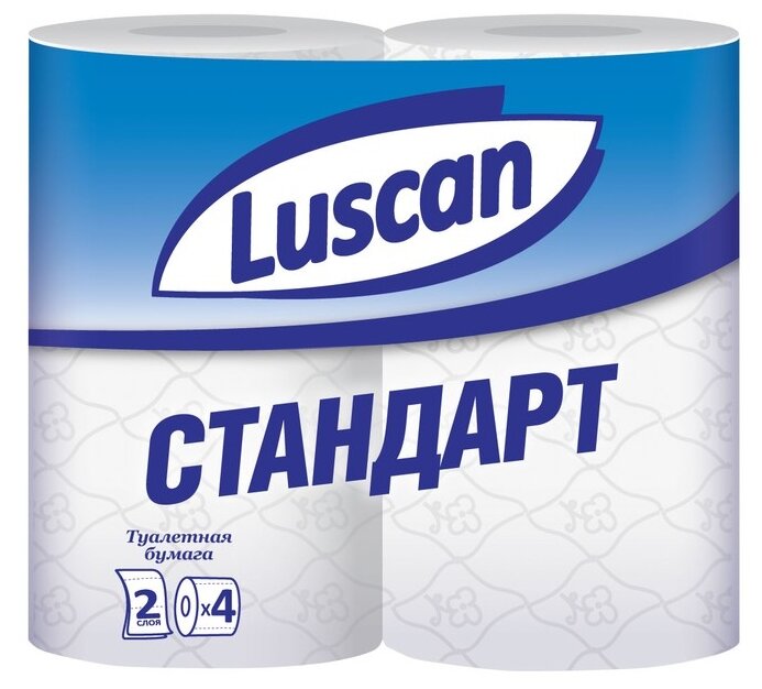 Туалетная бумага Luscan Standart белая двухслойная (фото modal 3)