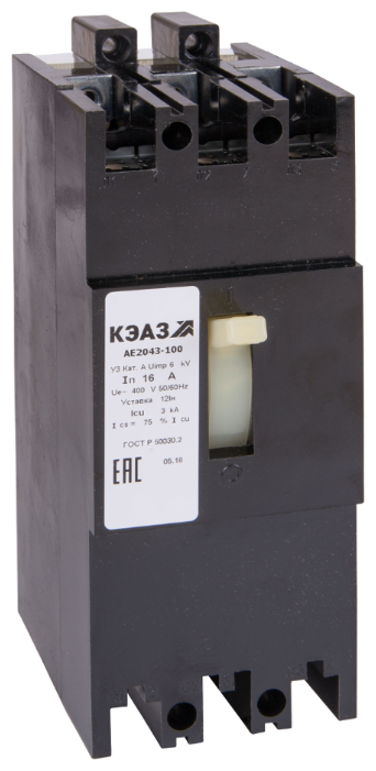Автоматический выключатель КЭАЗ АЕ2043-100 3P 6kA (фото modal 1)