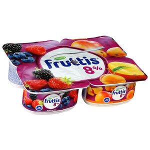 Йогуртный продукт Fruttis абрикос и манго 8%, 115 г (фото modal nav 1)