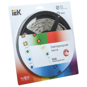 Светодиодная лента IEK LED LSR-5050RGB60-14.4-IP65-12V 5 м (фото modal nav 1)