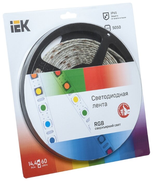 Светодиодная лента IEK LED LSR-5050RGB60-14.4-IP65-12V 5 м (фото modal 1)