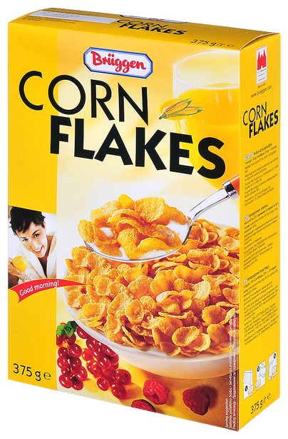 Готовый завтрак Bruggen Corn Flakes хлопья, коробка (фото modal 1)