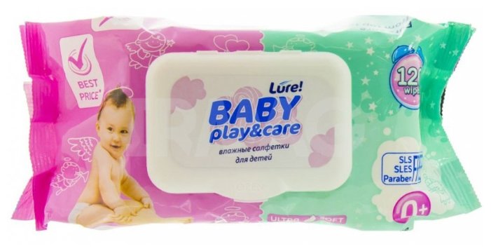Влажные салфетки Lure Baby Play&Care (фото modal 1)