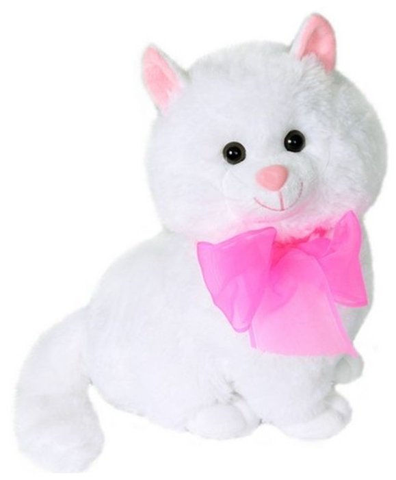 Мягкая игрушка СмолТойс Кошка Муська белая 35 см (фото modal 1)