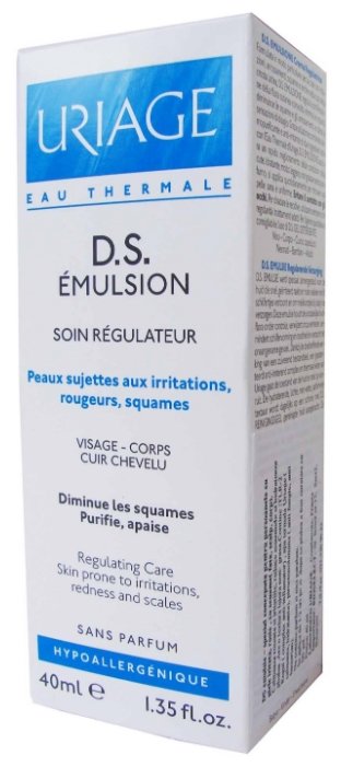Uriage D.S. Emulsion Успокаивающая эмульсия против покраснений и раздражений для лица и тела (фото modal 2)