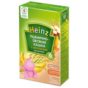Каша Heinz безмолочная пшенично-овсяная с фруктами (с 6 месяцев) 200 г (фото modal nav 1)