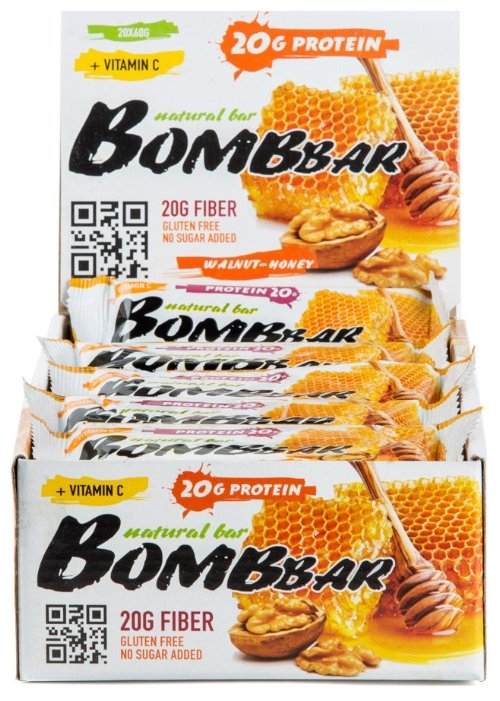 BombBar протеиновый батончик Natural Bar + Vitamin C (60 г)(20 шт.) (фото modal 35)