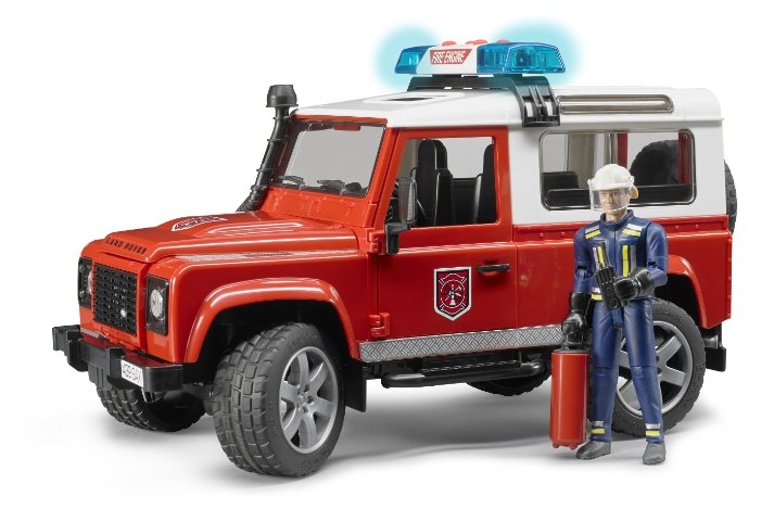 Пожарный автомобиль Bruder Внедорожник Land Rover Defender Station Wagon (02-596) 1:16 28 см (фото modal 1)
