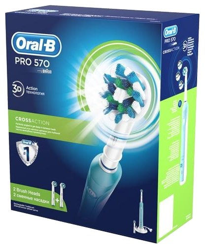 Электрическая зубная щетка Oral-B Pro 570 CrossAction (фото modal 2)