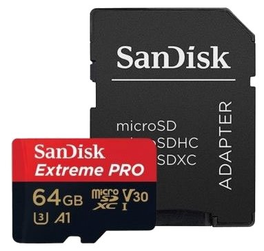 Карта памяти SanDisk Extreme Pro microSDXC Class 10 UHS Class 3 V30 A1 100MB/s + SD adapter (фото modal 2)