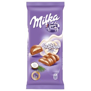 Шоколад Milka молочный пористый с кокосовой начинкой (фото modal nav 1)