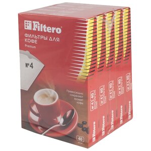 Одноразовые фильтры для капельной кофеварки Filtero Premium Размер 4 (фото modal nav 2)