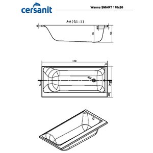 Отдельно стоящая ванна Cersanit SMART 170 (фото modal nav 6)
