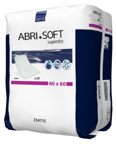 Пеленки Abena Abri-Soft Superdry (254115) 40 х 60 см (60 шт.) (фото modal 3)