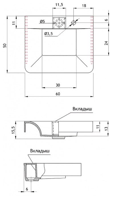 Раковина 60 см Цвет & Стиль Кулибинка New 60 (фото modal 2)