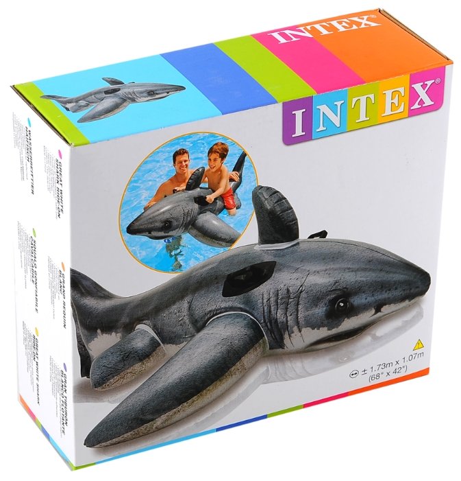 Надувная игрушка-наездник Intex Акула 57525 (фото modal 2)