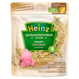 Каша Heinz безмолочная цельнозерновая рисовая (с 4 месяцев) 180 г (фото modal nav 1)