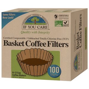 Одноразовые фильтры для капельной кофеварки If You Care Basket Размер 8 (фото modal nav 1)