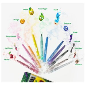 Crayola Восковые мелки мини выкручивающиеся ароматизированные 12 цветов 52-9712 (фото modal nav 5)
