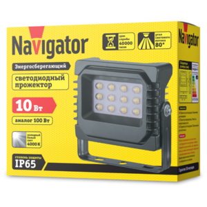 Прожектор светодиодный 10 Вт Navigator NFL-P-10-4K-IP65-LED (фото modal nav 3)