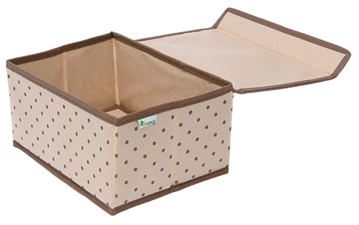 HOMSU Коробка для хранения вещей с крышкой (25х19х13 см) (фото modal 1)